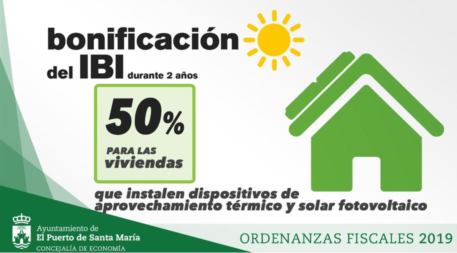 BONIFICACIÓN 50% IBI INSTALACIÓN DE PLACAS SOLARES - Vistahermosa